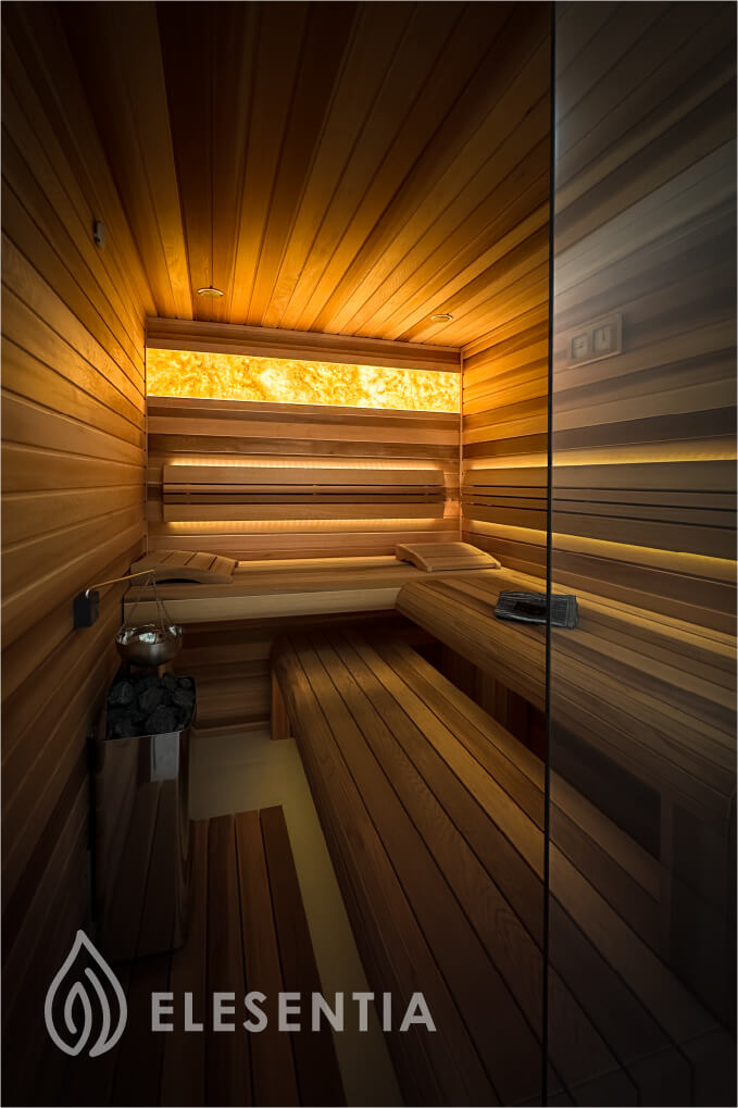 Interiér sauny - cedr